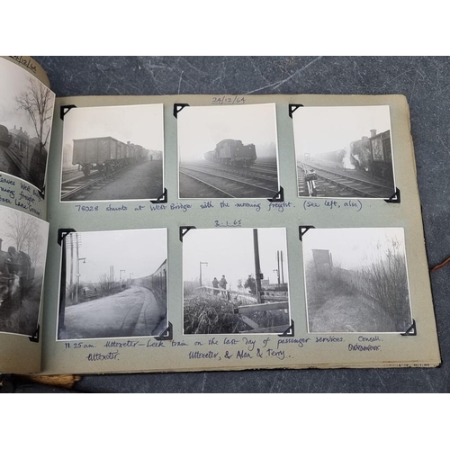 626 - RAILWAYS: an album containing numerous snapshots of railways, 1960s period, including last train on ... 