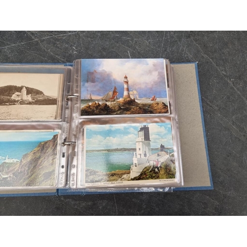 627 - POSTCARDS: LIGHTHOUSES: 3 albums of postcards, comprising 2 of lighthouses and one of piers and... 