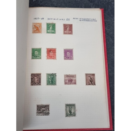 634 - STAMPS: AUSTRALIA: album of definitives, 1930s-60s: together with a Gibbons Stamp Catalogue for... 