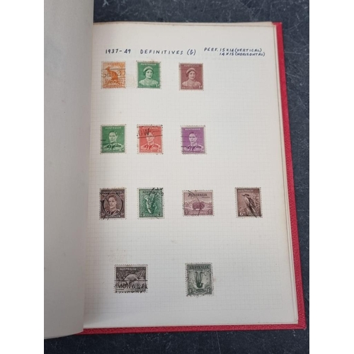 634 - STAMPS: AUSTRALIA: album of definitives, 1930s-60s: together with a Gibbons Stamp Catalogue for... 