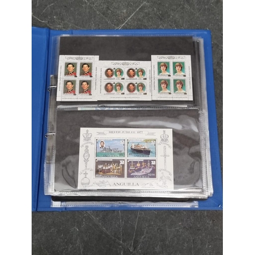 646 - STAMPS: collection in 3 albums, to include 2 albums of QEII commemoratives, mint and in sheets,... 