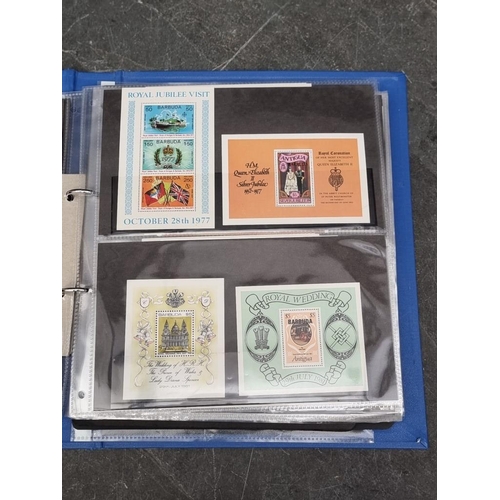 646 - STAMPS: collection in 3 albums, to include 2 albums of QEII commemoratives, mint and in sheets,... 