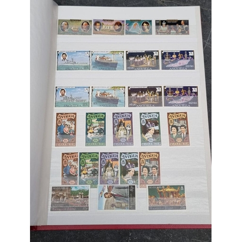 646 - STAMPS: collection in 3 albums, to include 2 albums of QEII commemoratives, mint and in sheets,... 