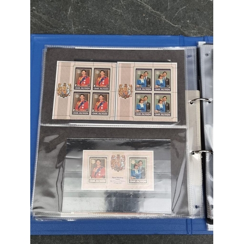 646 - STAMPS: collection in 3 albums, to include 2 albums of QEII commemoratives, mint and in sheets,... 