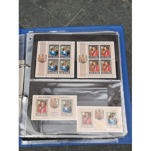 646 - STAMPS: collection in 3 albums, to include 2 albums of QEII commemoratives, mint and in sheets,... 