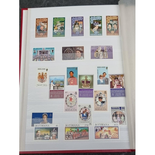 646 - STAMPS: collection in 3 albums, to include 2 albums of QEII commemoratives, mint and in sheets,... 