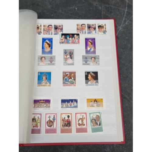 646 - STAMPS: collection in 3 albums, to include 2 albums of QEII commemoratives, mint and in sheets,... 