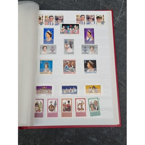 646 - STAMPS: collection in 3 albums, to include 2 albums of QEII commemoratives, mint and in sheets,... 