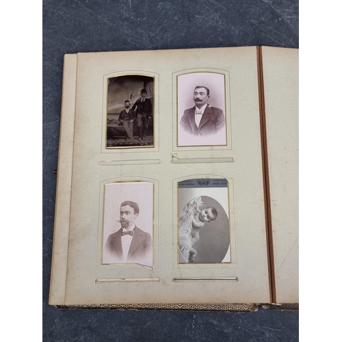 647 - CARTE DE VISITE: quantity in 2 period albums: plus snapshot album, Switzerland. (3)... 