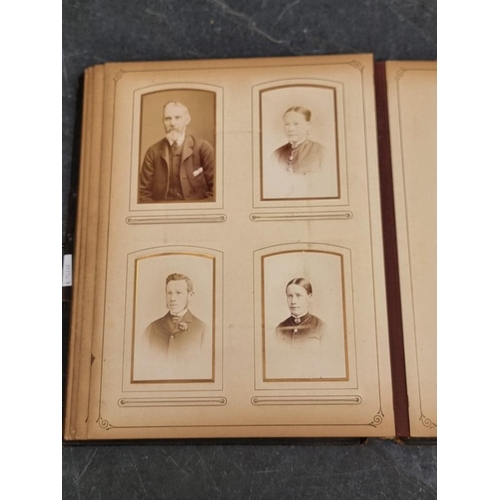 647 - CARTE DE VISITE: quantity in 2 period albums: plus snapshot album, Switzerland. (3)... 