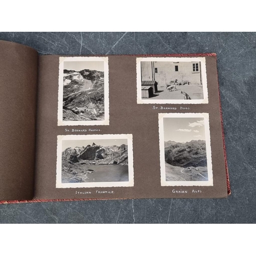 647 - CARTE DE VISITE: quantity in 2 period albums: plus snapshot album, Switzerland. (3)... 