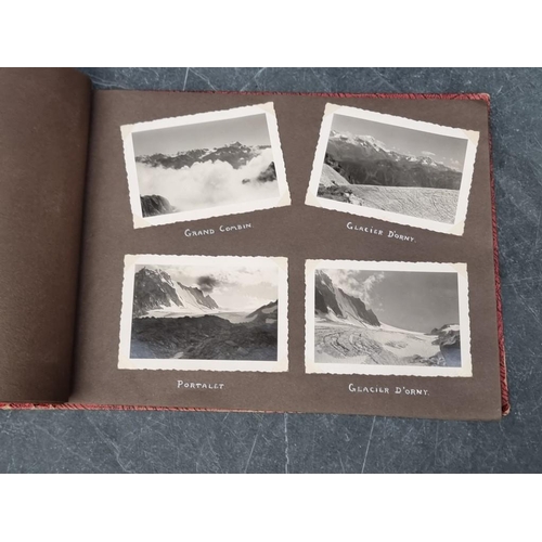 647 - CARTE DE VISITE: quantity in 2 period albums: plus snapshot album, Switzerland. (3)... 