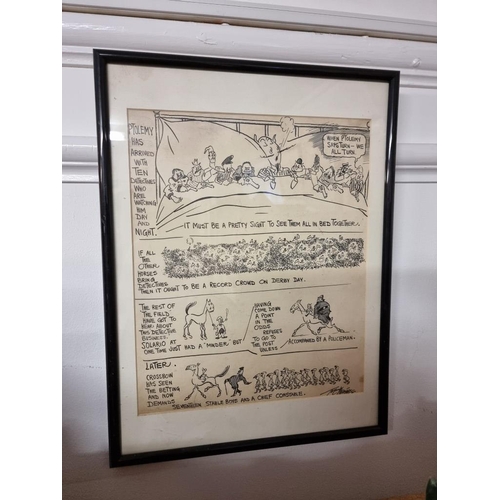 650 - COMIC/COMMERCIAL ART: 5 original pieces by various artists, early-mid c20, all framed and glaze... 