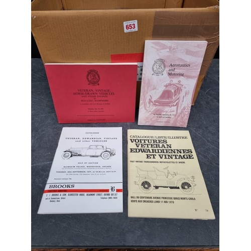 653 - AUTOMOBILIA: a collection of approx 60 catalogues for specialist and general vehicle auctions, ... 