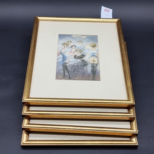 277 - MARAUD (Henri): 'Plaisirs Parisiens': group of 4 erotic prints, each approx 21 x 14cm within mount, ... 