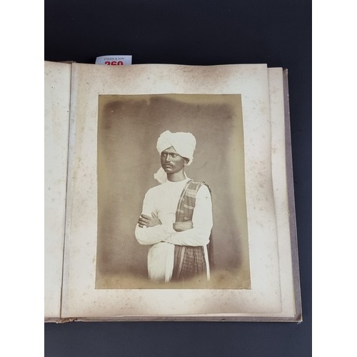 260 - INDIA: PHOTOGRAPH ALBUM: good album of 41 albumen-print photographs of Indian castes and views, circ... 