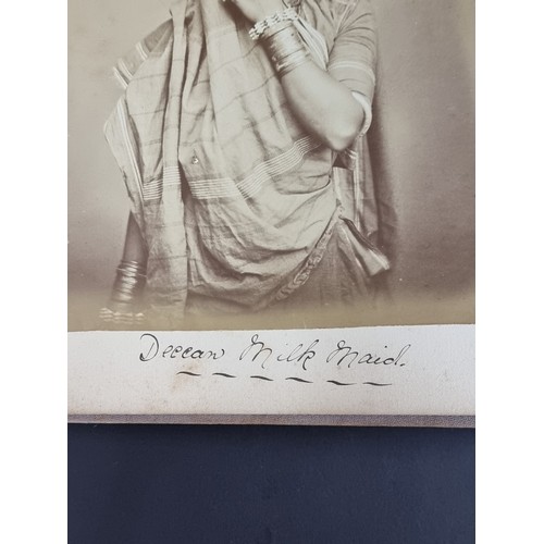 260 - INDIA: PHOTOGRAPH ALBUM: good album of 41 albumen-print photographs of Indian castes and views, circ... 