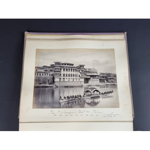 260 - INDIA: PHOTOGRAPH ALBUM: good album of 41 albumen-print photographs of Indian castes and views, circ... 