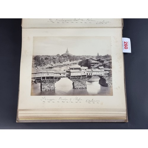 260 - INDIA: PHOTOGRAPH ALBUM: good album of 41 albumen-print photographs of Indian castes and views, circ... 