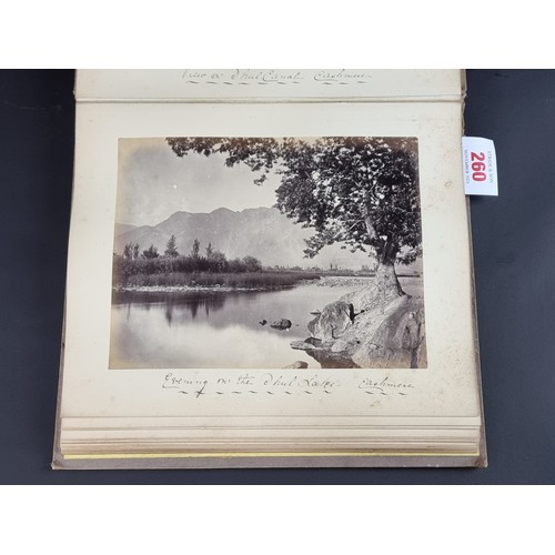 260 - INDIA: PHOTOGRAPH ALBUM: good album of 41 albumen-print photographs of Indian castes and views, circ... 