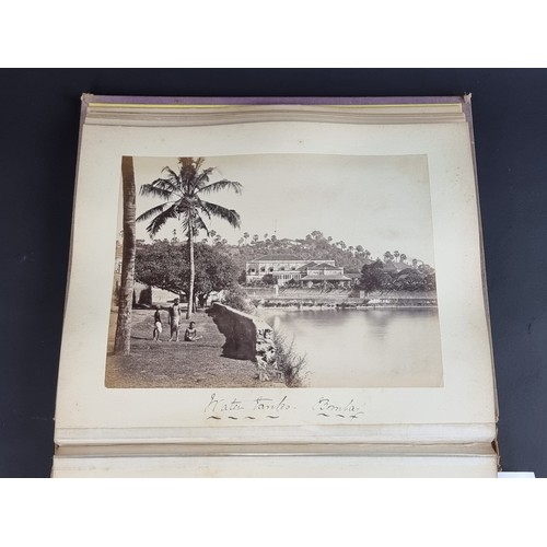 260 - INDIA: PHOTOGRAPH ALBUM: good album of 41 albumen-print photographs of Indian castes and views, circ... 