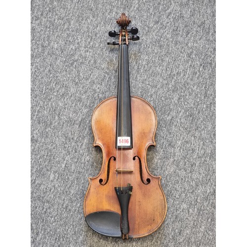 1496 - A fine late 18th/early 19th century continental violin, possibly by Vincenzo Panormo, with 14in two-... 