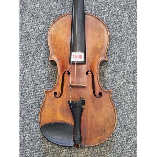 1496 - A fine late 18th/early 19th century continental violin, possibly by Vincenzo Panormo, with 14in two-... 