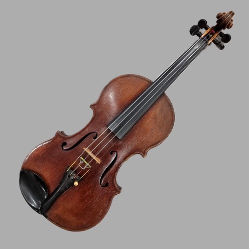 1492 - A 19th century violin, labelled 'Made by George Craske (Born 1797, Died 1888), and Sold by William E... 