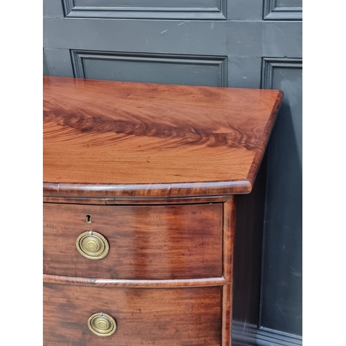 1027 - A Victorian mahogany bowfront chest of drawers, 112.5cm wide.