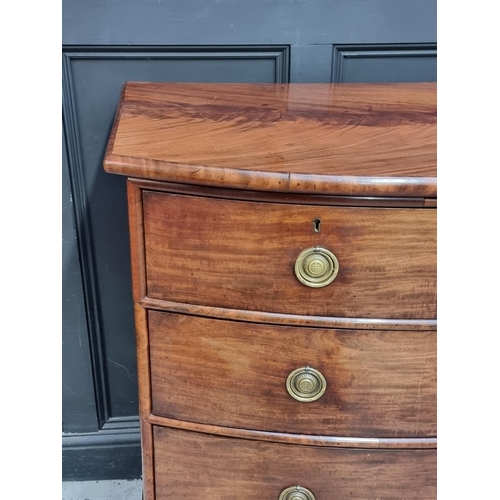 1027 - A Victorian mahogany bowfront chest of drawers, 112.5cm wide.