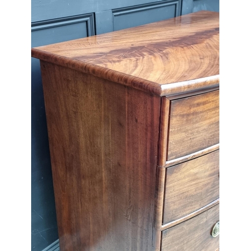 1027 - A Victorian mahogany bowfront chest of drawers, 112.5cm wide.