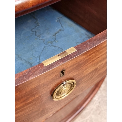 1027 - A Victorian mahogany bowfront chest of drawers, 112.5cm wide.