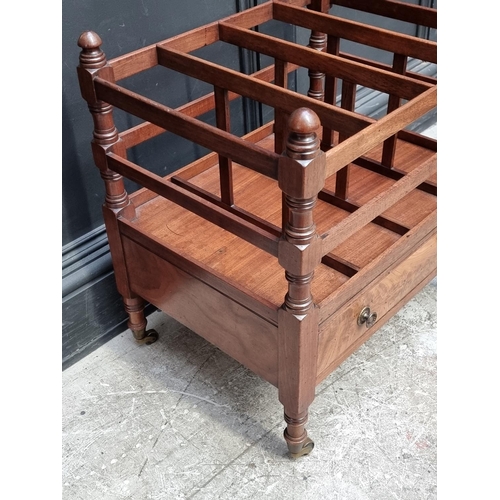 1028 - A 19th century mahogany Canterbury, 51cm wide.