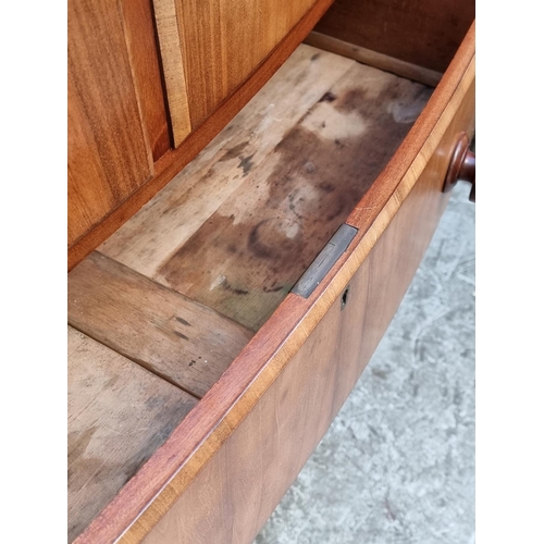 1034 - A Victorian mahogany bowfront chest of drawers, 117cm wide.