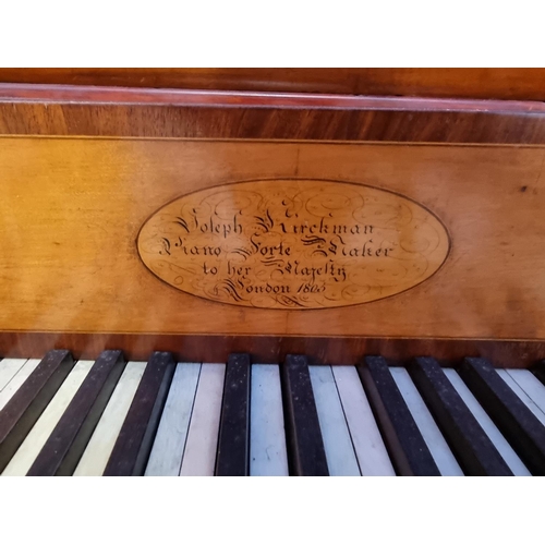 1043 - A George III mahogany and inlaid square piano, by Joseph Kirckman, inscribed 'Piano Forte Maker to H... 