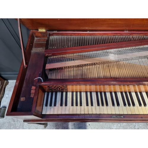 1043 - A George III mahogany and inlaid square piano, by Joseph Kirckman, inscribed 'Piano Forte Maker to H... 