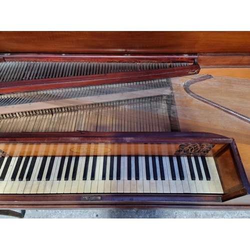 1043 - A George III mahogany and inlaid square piano, by Joseph Kirckman, inscribed 'Piano Forte Maker to H... 