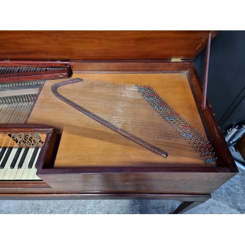 1043 - A George III mahogany and inlaid square piano, by Joseph Kirckman, inscribed 'Piano Forte Maker to H... 