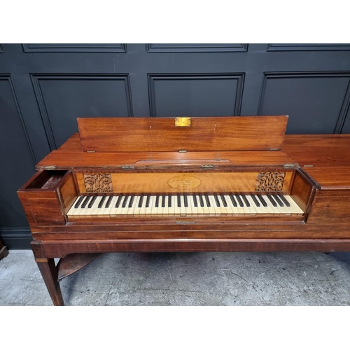 1043 - A George III mahogany and inlaid square piano, by Joseph Kirckman, inscribed 'Piano Forte Maker to H... 