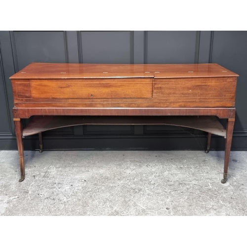 1043 - A George III mahogany and inlaid square piano, by Joseph Kirckman, inscribed 'Piano Forte Maker to H... 