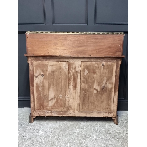 1046 - A pair of Regency mahogany chiffoniers, with brass mounts and grille doors, 122cm wide.... 