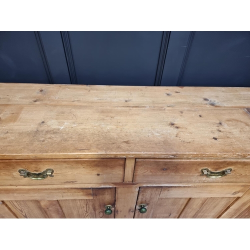 1068 - A Victorian pine side cabinet, 168cm wide.