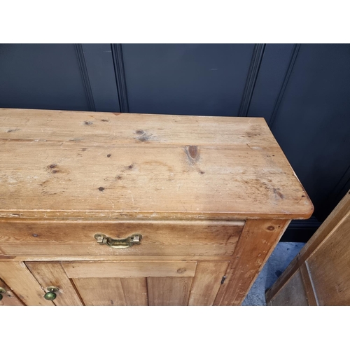 1068 - A Victorian pine side cabinet, 168cm wide.