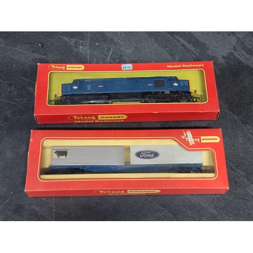 1287 - Triang-Hornby: a large collection in 2 boxes of vintage railway, to include: a boxed electric t... 