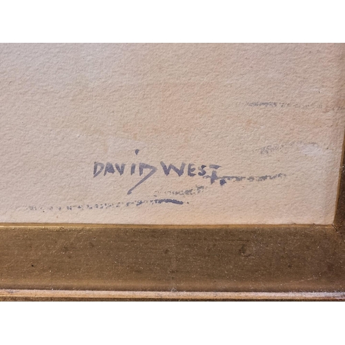 1106 - David West, The North East Coast of Scotland, signed, indistinctly inscribed on old label verso, wat... 