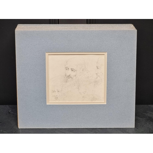 1107 - Manner of Sir Edwin Landseer, a folio of pencil sketches, largest approx 20 x 17cm, each mounted. (1... 