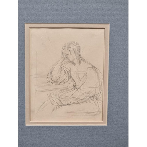 1107 - Manner of Sir Edwin Landseer, a folio of pencil sketches, largest approx 20 x 17cm, each mounted. (1... 