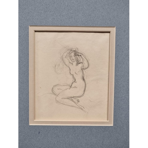 1107 - Manner of Sir Edwin Landseer, a folio of pencil sketches, largest approx 20 x 17cm, each mounted. (1... 