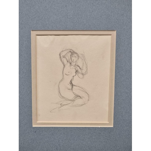 1107 - Manner of Sir Edwin Landseer, a folio of pencil sketches, largest approx 20 x 17cm, each mounted. (1... 