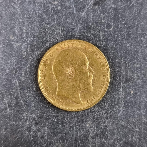 515 - Coins: an Edward VII 1902 gold sovereign, Melbourne mint.